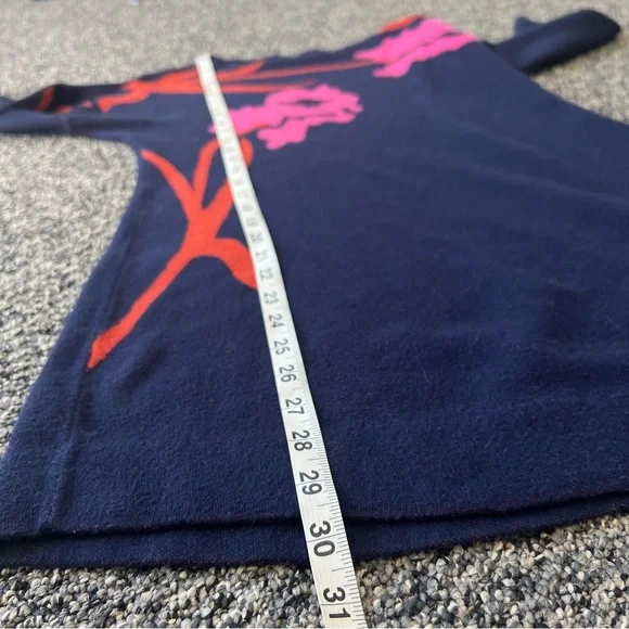 Anthropologie Field & Flower Navy Sweater with Pink Floral Design - Picture 8 of 8